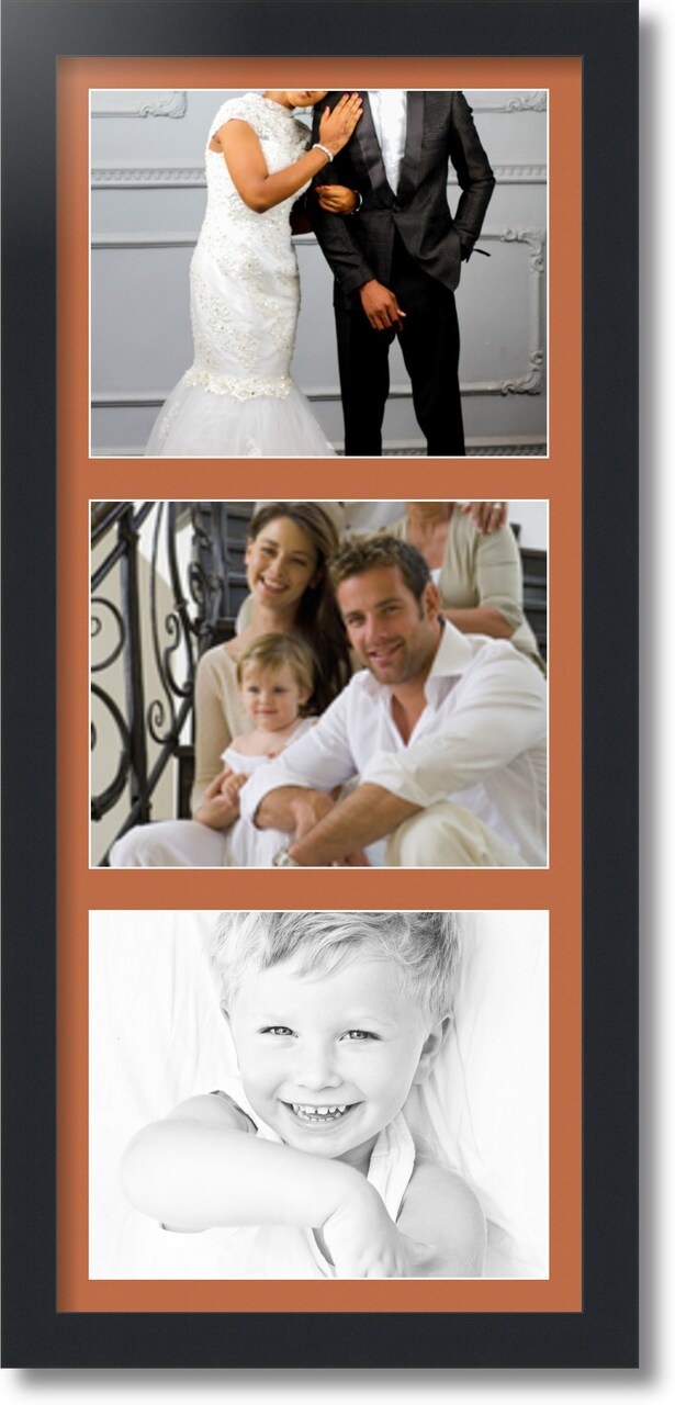 ArtToFrames Collage Photo Picture Frame with 3 - 8x10 inch Openings, Framed in Black with Over 62 Mat Color Options and Plexi Glass (CSM-3926-2156)